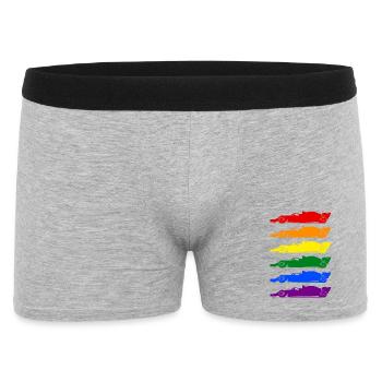 Voiture de course LGBT lgbtqia pride - Boxer Homme - gris chiné - Devant