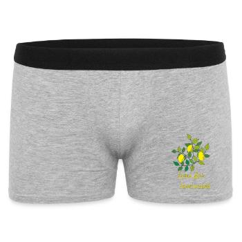 time for lemonade zitronen - Männer Boxer Shorts - Grau meliert - Vorne
