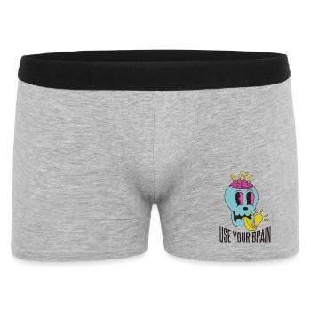 Utilisez votre cerveau - Boxer Homme - gris chiné - Devant
