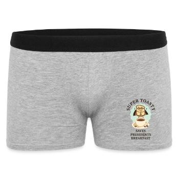 Super Heroes Toast Bread - Men's Boxer Shorts - heather grey - Front