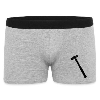 Ball hammer or dent hammer shadow image - Men's Boxer Shorts - heather grey - Front