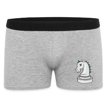 Chess piece: annoyed punk chess horse - Men's Boxer Shorts - heather grey - Front