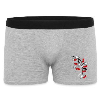 Kirschen - Männer Boxer Shorts - Grau meliert - Vorne