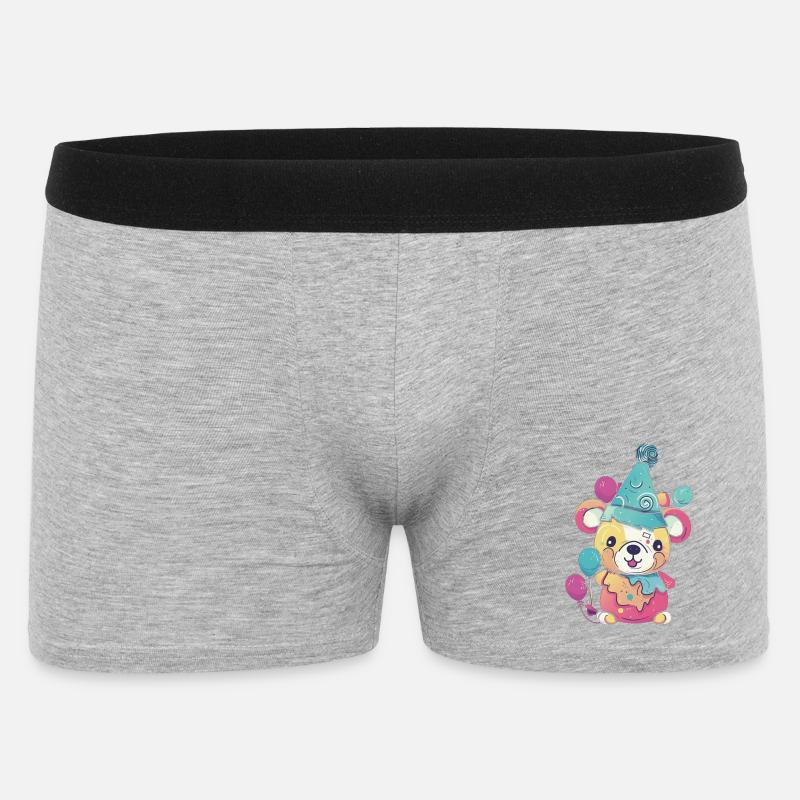 Party-Bär - Männer Boxer Shorts - Grau meliert