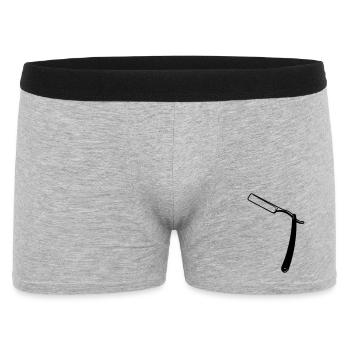 Rasiermesseroffenes transparentes Schattenbild - Männer Boxer Shorts - Grau meliert - Vorne