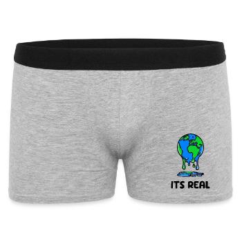 Mother Earth Statement Planet Eco-Friendly - Men's Boxer Shorts - heather grey - Front