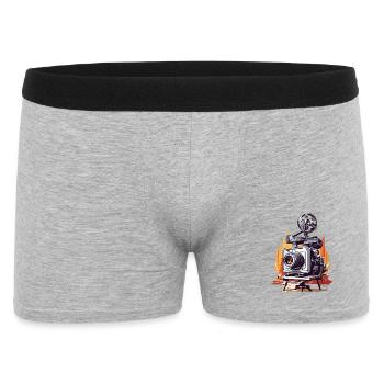 Fotograf - Männer Boxer Shorts - Grau meliert - Vorne