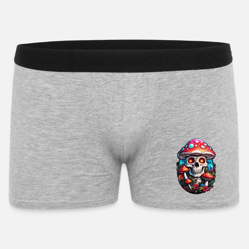 Skull Toadstool - Men's Boxer Shorts - heather grey