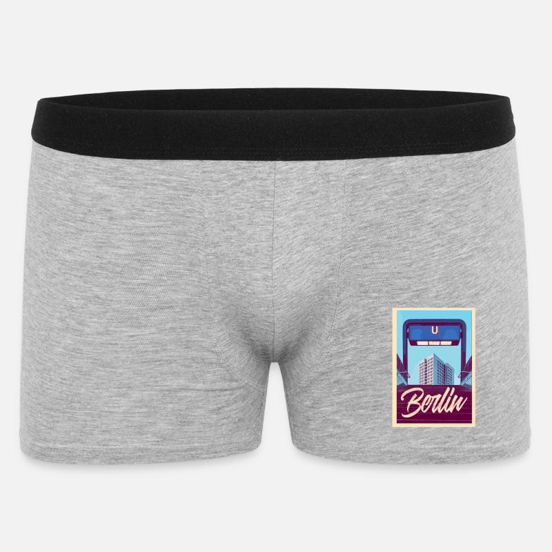 Berlin U-Bahn - Männer Boxer Shorts - Grau meliert