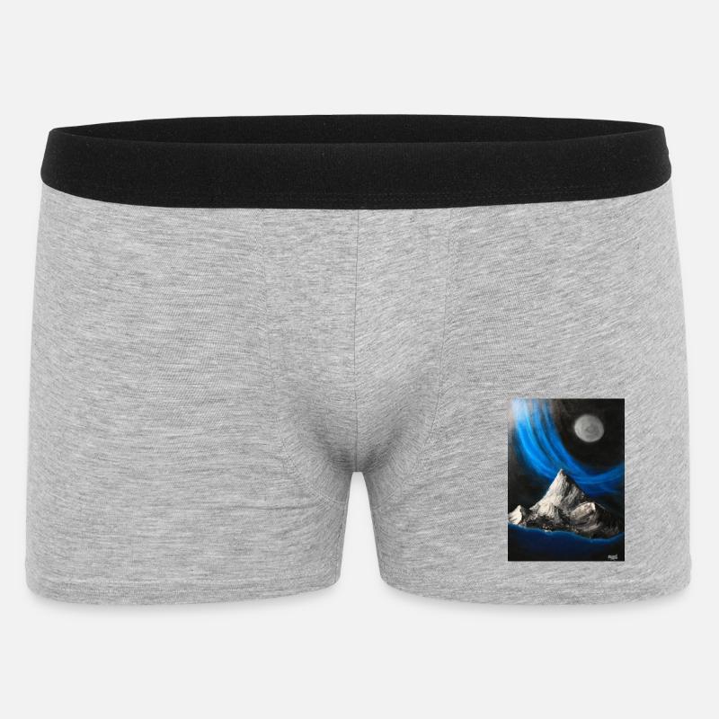 big rocks no.2 - Männer Boxer Shorts - Grau meliert