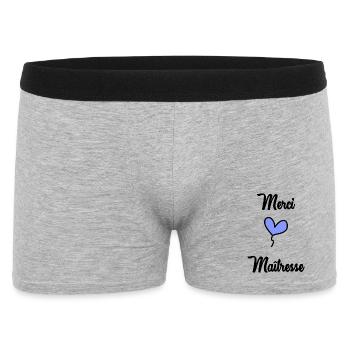 DANKE, HERRIN - Männer Boxer Shorts - Grau meliert - Vorne