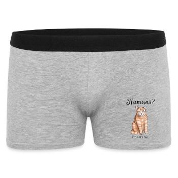Cats and people - Men's Boxer Shorts - heather grey - Front