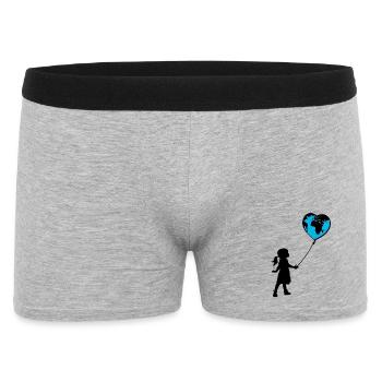 Planet Erde - Männer Boxer Shorts - Grau meliert - Vorne