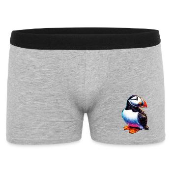 Papageitaucher - Männer Boxer Shorts - Grau meliert - Vorne