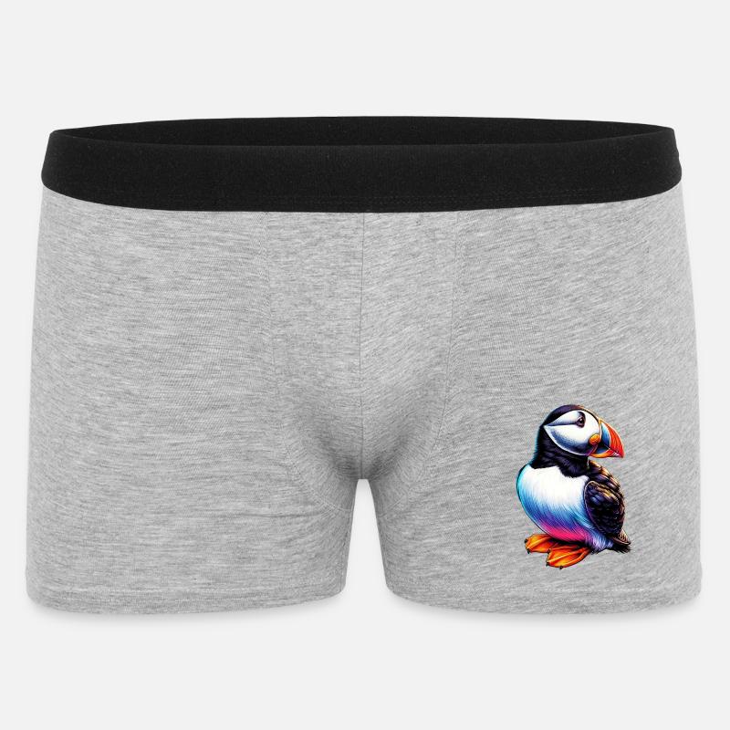 Papageitaucher - Männer Boxer Shorts - Grau meliert