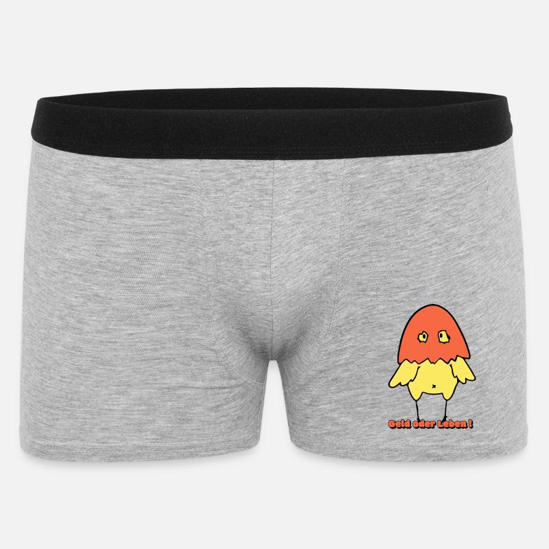 Geld oder Leben!  - Männer Boxer Shorts - Grau meliert