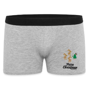 Funny T-shirts for Christmas - Men's Boxer Shorts - heather grey - Front