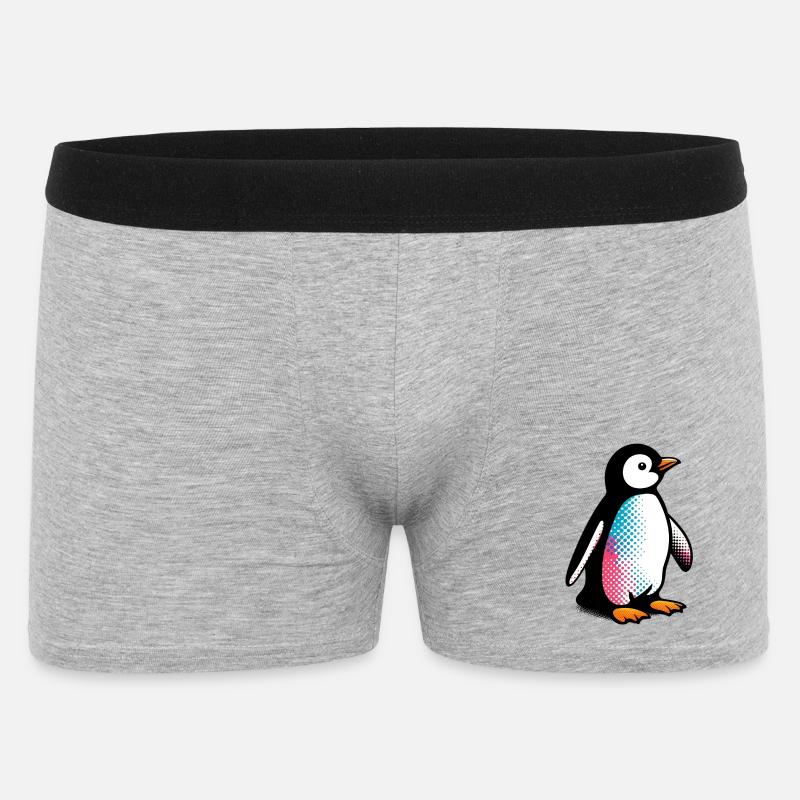 Pinguin - Männer Boxer Shorts - Grau meliert