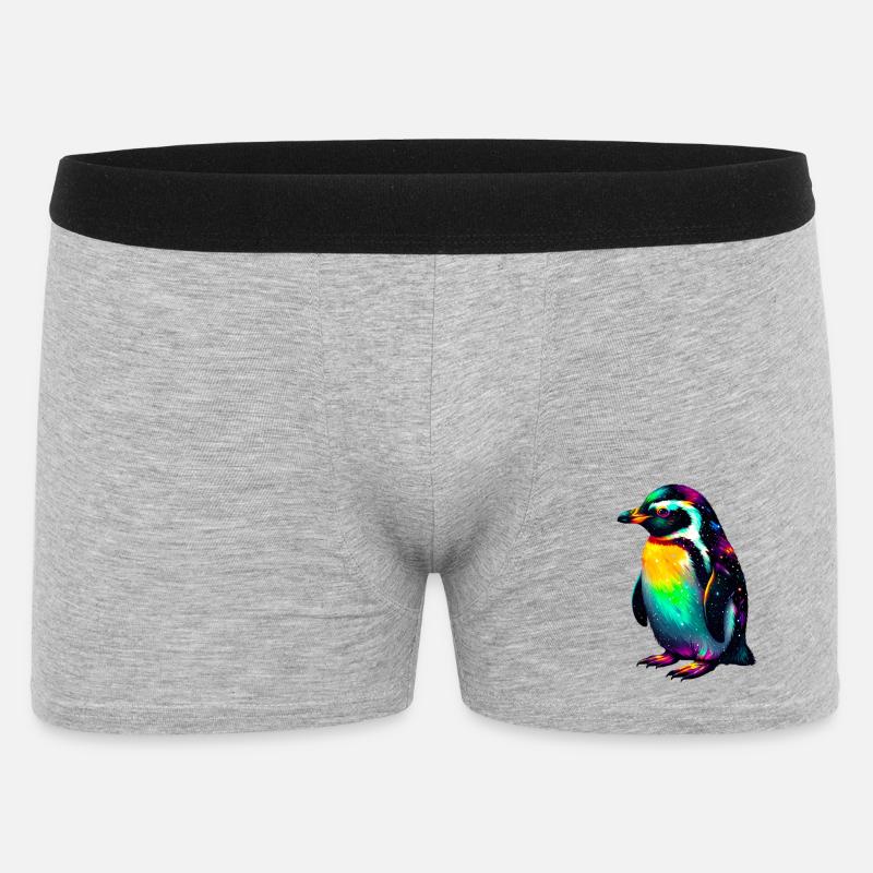 Pinguin - Männer Boxer Shorts - Grau meliert