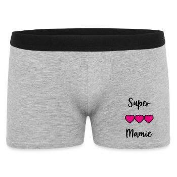 MAMIE. MAMAN. GRAND-MERE. FÊTE DES MÈRES - Boxer Homme - gris chiné - Devant