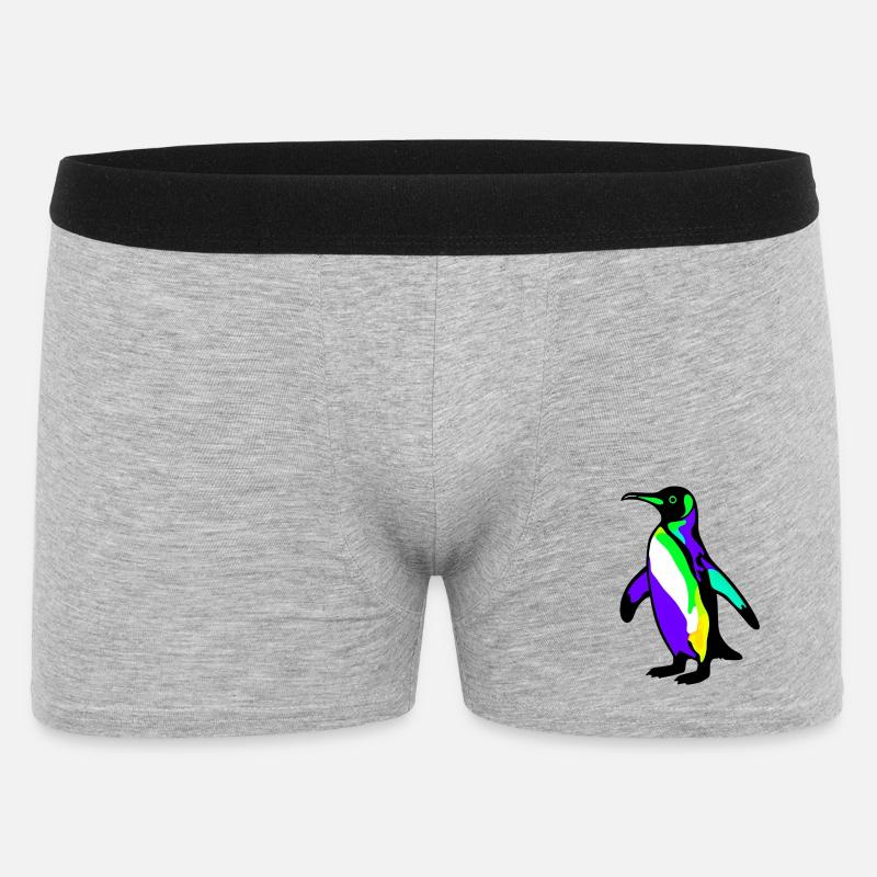 Pinguin - Männer Boxer Shorts - Grau meliert
