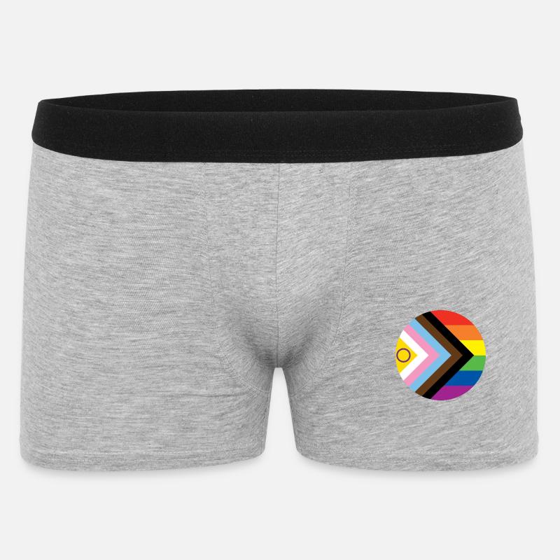 Pride Flag - Männer Boxer Shorts - Grau meliert