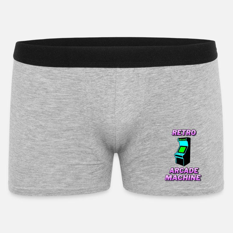 Retro-Arcade-Automat - Männer Boxer Shorts - Grau meliert
