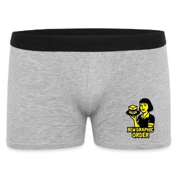 Nouvel ordre graphique #1 - Boxer Homme - gris chiné - Devant