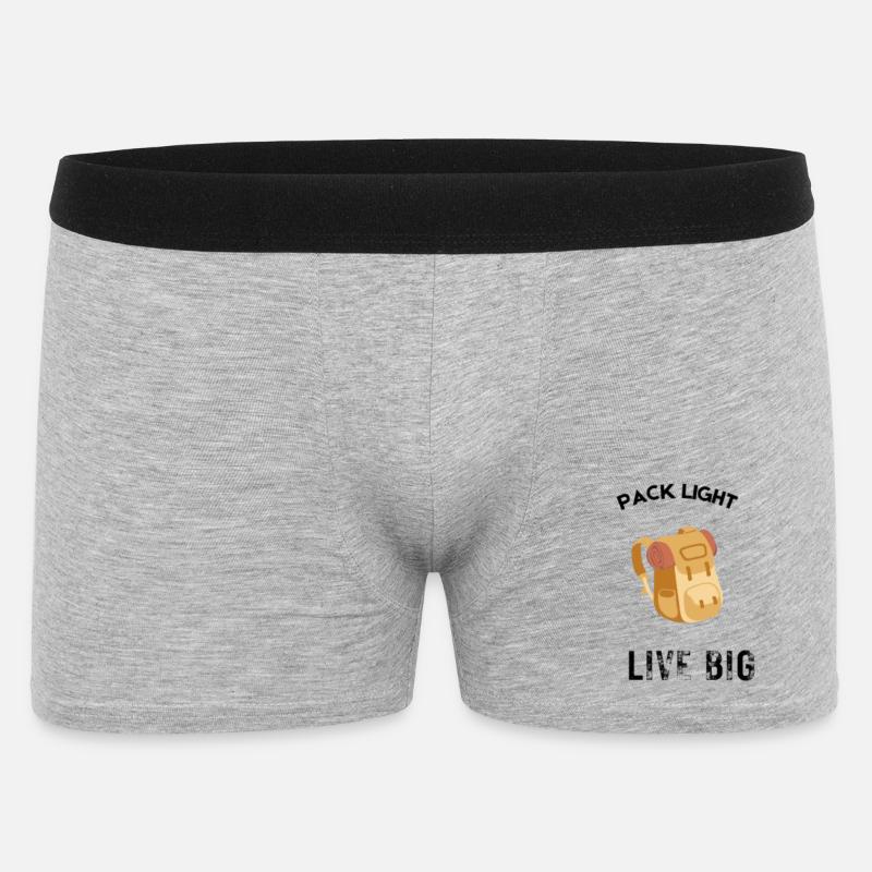 Leicht packen, groß leben - Männer Boxer Shorts - Grau meliert