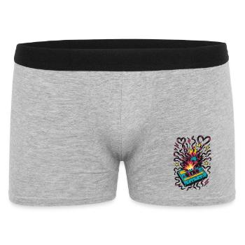 Cassette Explosion – 80s Tape Chaos - Men's Boxer Shorts - heather grey - Front