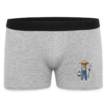 Highland cattle the cuddliest inhabitant of the farm - Men's Boxer Shorts - heather grey - Front