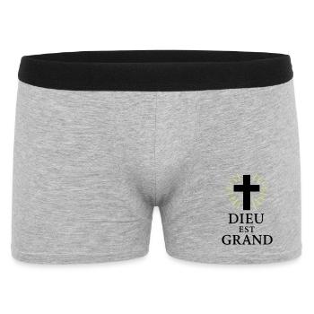 DIEU EST GRAND - Boxer Homme - gris chiné - Devant