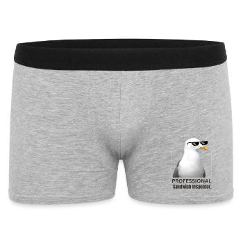 Mouette humoristique avec lunettes de soleil T-Shirt - Boxer Homme - gris chiné - Devant