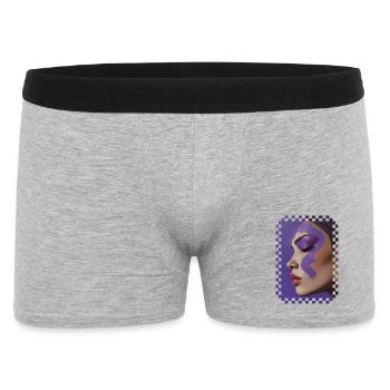 Reflections of Violet – oil on canvas - Men's Boxer Shorts - heather grey - Front