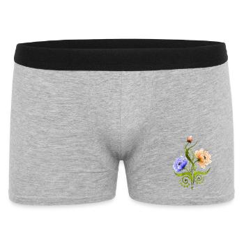 Flowers - Men's Boxer Shorts - heather grey - Front