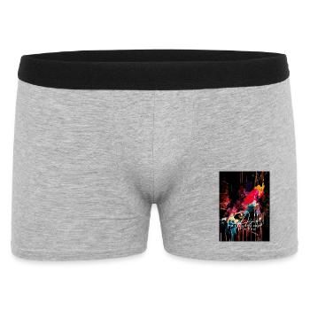 Ojio-Constellart- Colorful Abstract Explosion - Men's Boxer Shorts - heather grey - Front