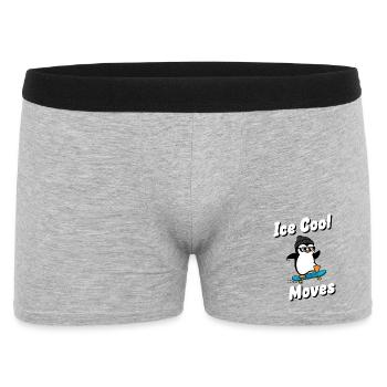 Cool Moves Penguin - Men's Boxer Shorts - heather grey - Front