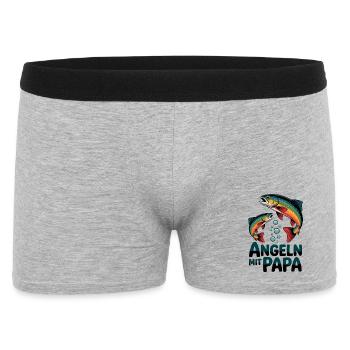 Fishing with dad - colorful trout - Men's Boxer Shorts - heather grey - Front