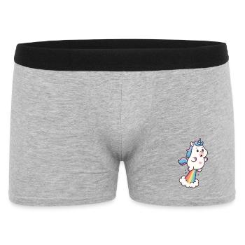 Magical Unicorn – Cute and Rainbow Humor - Men's Boxer Shorts - heather grey - Front