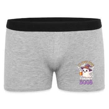 Halloween, je suis juste là pour les huées de la bière fantôme - Boxer Homme - gris chiné - Devant