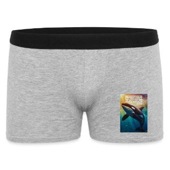 Orca Underwater Hope Verse - Men's Boxer Shorts - heather grey - Front