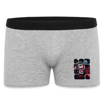 Singe DJ avec casque design néon - Boxer Homme - gris chiné - Devant