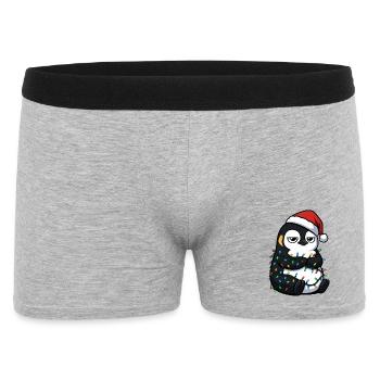 Mürrischer Pinguin Weihnachten Clumsy Santa Verhed - Boxer Homme - gris chiné - Devant