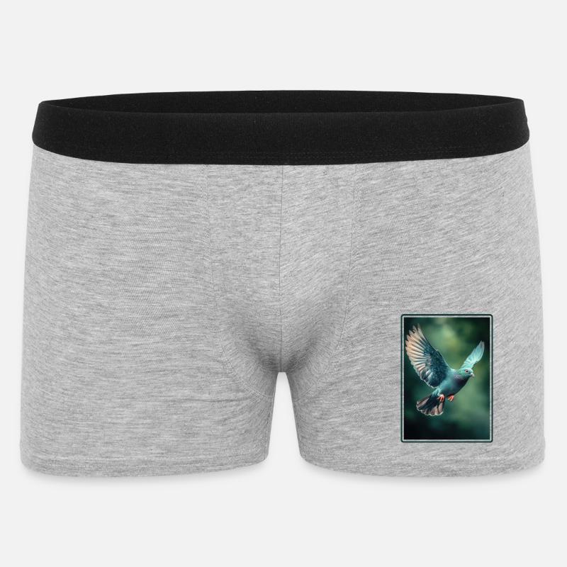 Tauben Taube - Männer Boxer Shorts - Grau meliert