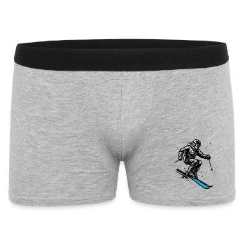 Skiing | Skier | Mountain - Men's Boxer Shorts - heather grey - Front