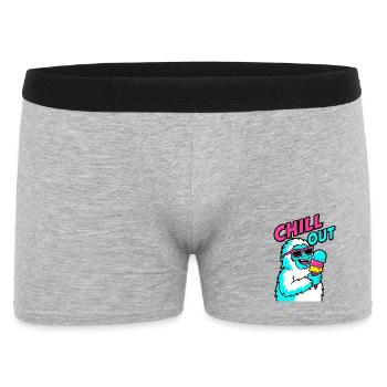 Chill Out Yeti - Männer Boxer Shorts - Grau meliert - Vorne