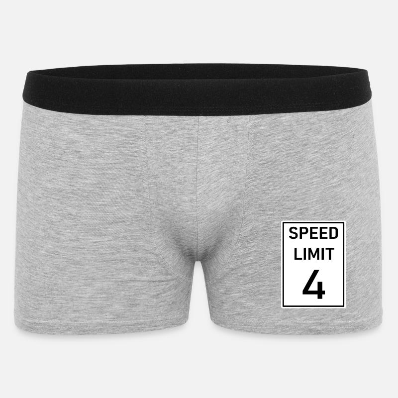 Geschwindigkeitsbeschränkung - Männer Boxer Shorts - Grau meliert