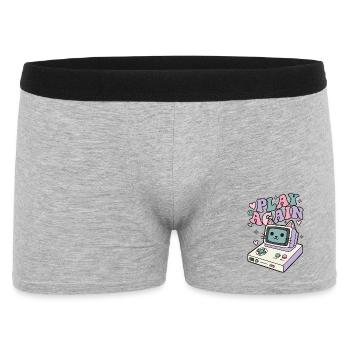 Play Again Cat Retro - Men's Boxer Shorts - heather grey - Front