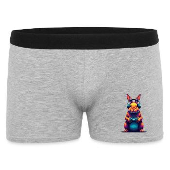Rabbit Games Animal Video Games Fun - Men's Boxer Shorts - heather grey - Front