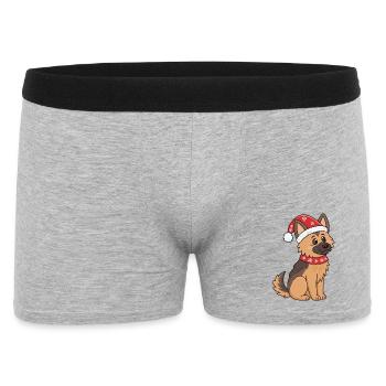 Chien des Fêtes au Chapeau Rouge - Boxer Homme - gris chiné - Devant